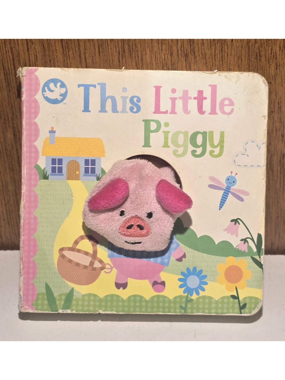 Little Learners This Little Piggy Board Book Plush Finger Puppet 4x4 Paragon